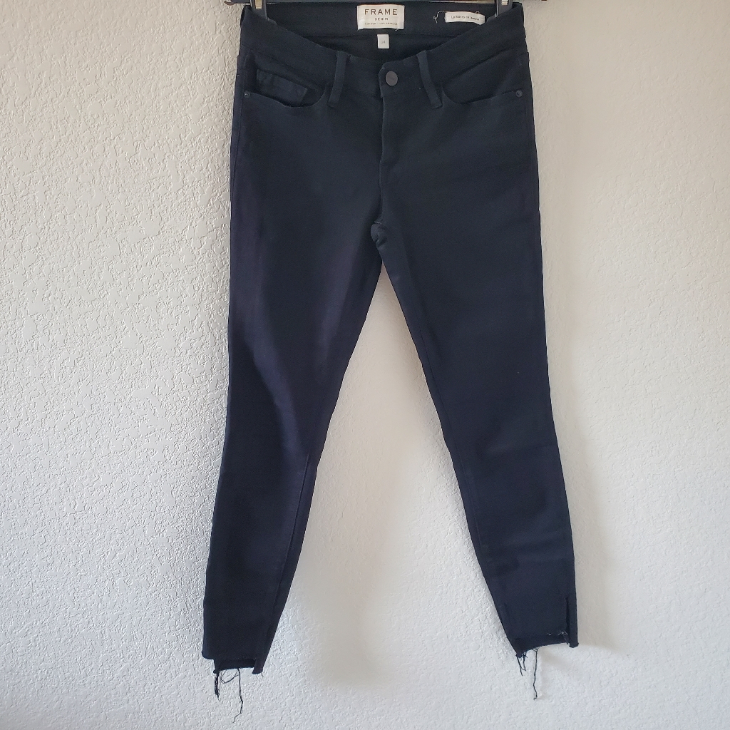 Frame Le Skinny De Jeanne Unfinished Hem Jeans